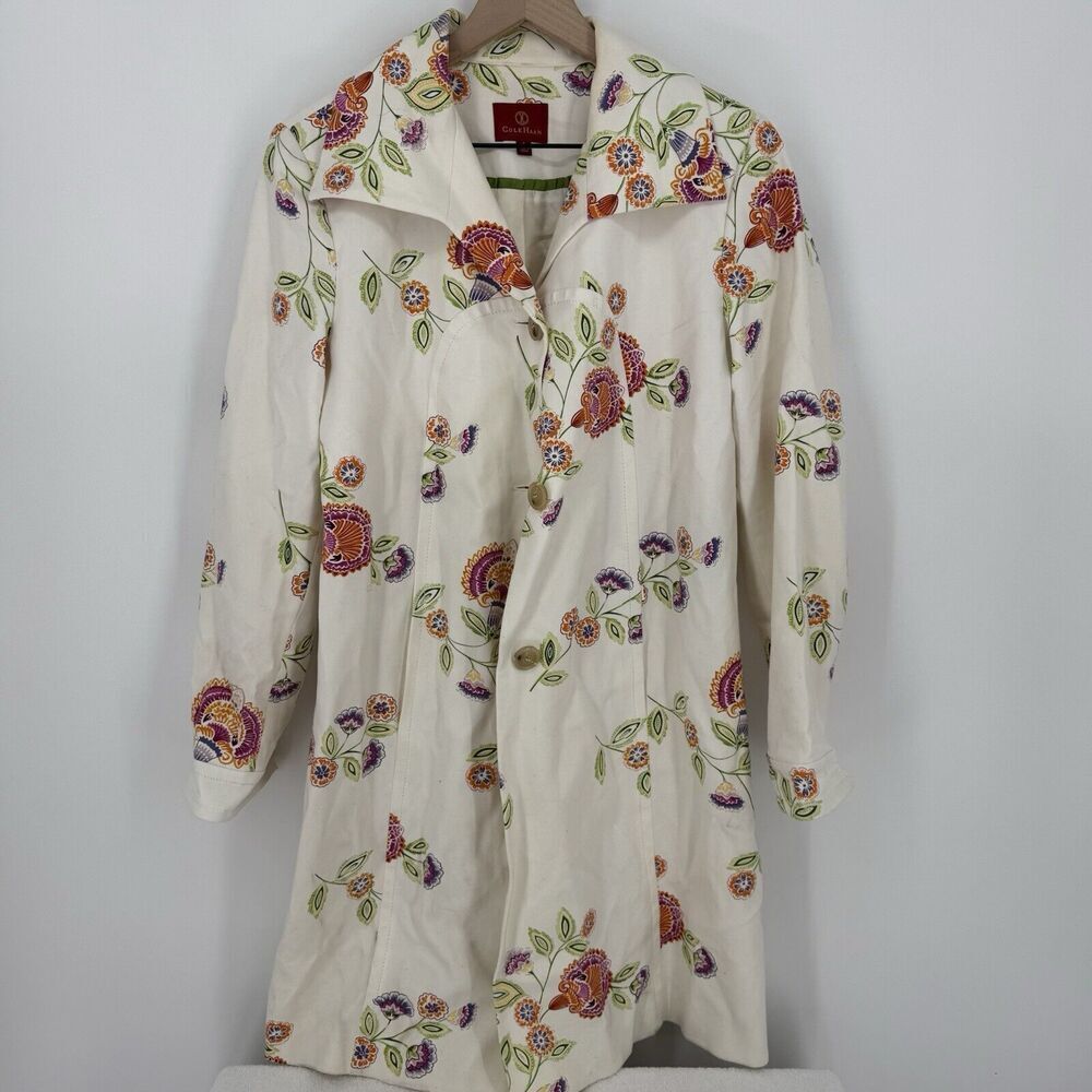 Cole Haan Floral Overcoat Women’s Size 8